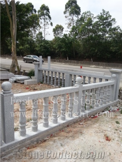 Granite(G603) End Pillar 100x20x20 cm Square, Natural Grey Granite Balustrade & Railings