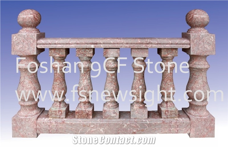 Natural Granite Balustrade/Railing/Handrail, Red Granite Railings