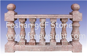 Natural Granite Balustrade/Railing/Handrail, Red Granite Railings