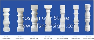 Natural White Marble Balustrade/Railing/Handrail, White Marble Railings