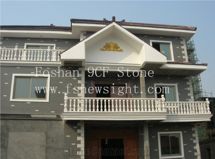 Natural White Marble Balustrade/Railing/Handrail, White Marble Railings