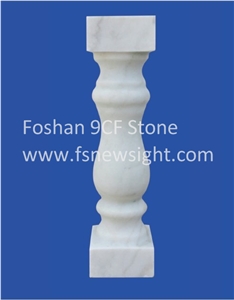 White Marble Balustrade/Handrail 40x10x10 cm Square