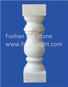 White Marble Balustrade/Handrail 50x15x15 cm Square