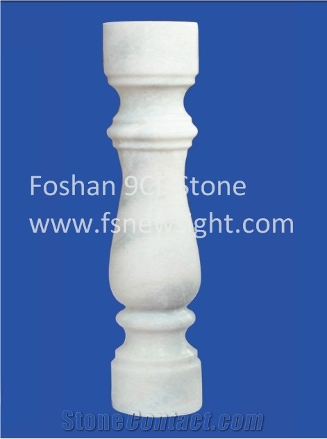 White Marble Balustrade/Handrail 60x12x12 cm Round