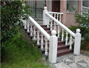 White Marble Balustrade/Handrail 60x12x12 cm Round