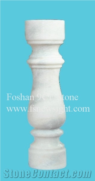 White Marble Balustrade/Handrail 60x15x15 cm Round