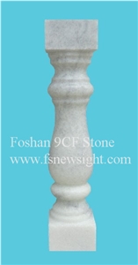 White Marble Balustrade/Handrail Graden Balcony 60x12x12 cm