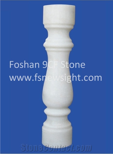 White Marble Balustrade/Stair Baluster (90x12x12 Cm) Square or Round