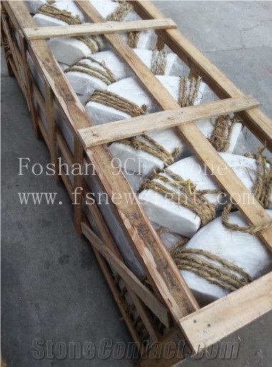 White Marble End Balustrade, White Marble Balustrade & Railings