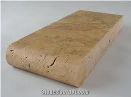 Travertine Super Sole, Tumbled, Super Sole Travertine Pool Coping Pavers