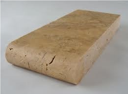 Travertine Super Sole, Tumbled, Super Sole Travertine Pool Coping Pavers