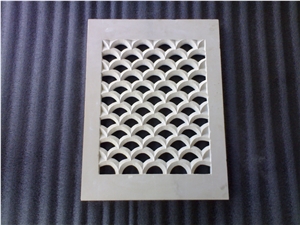 Sandstone Grill Relief & Etching, White Sandstone Etchings
