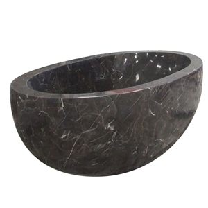 Oval Brown Marble Bathtub