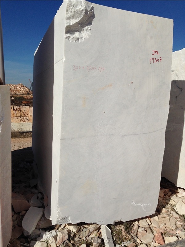 Branco Estremoz White Marble Block, Portugal White Marble