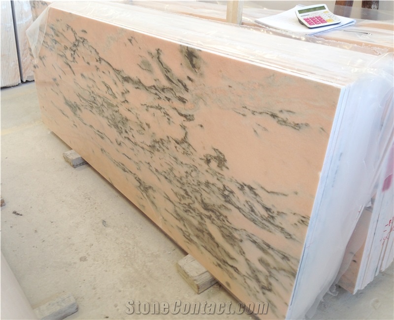 Rosa Portogallo Marble Veined Slabs & Tiles, Pink Polished Marble Flooring Tiles, Walling Tiles
