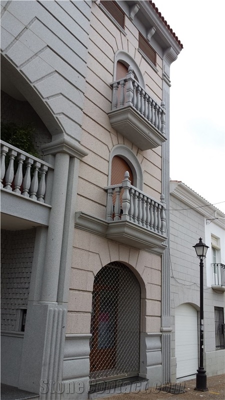 Balustrade & Railings, Quintana Grey Granite, Gris Quintana Grey Granite Balaustrade.