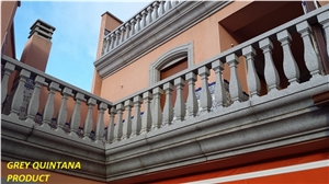 Balustrade & Railings, Quintana Grey Granite, Gris Quintana Grey Granite Balaustrade.