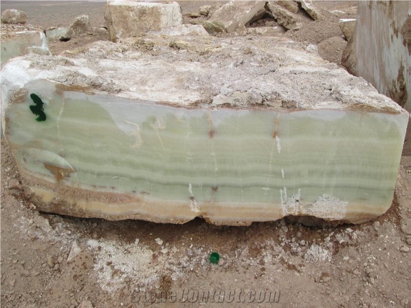 Light Green Onyx Block, Iran Green Onyx