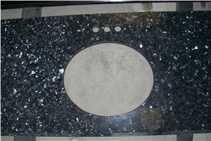 Polished Blue Pearl Countertop, Blue Granite Countertops