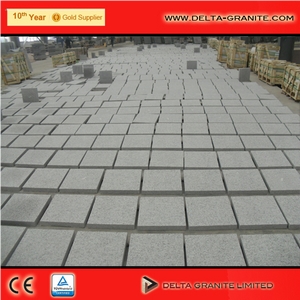 All Sawn, Top Flamed Grey Granite Paving Stone All Sawn, Top Flamed Grey Granite Paving Stone