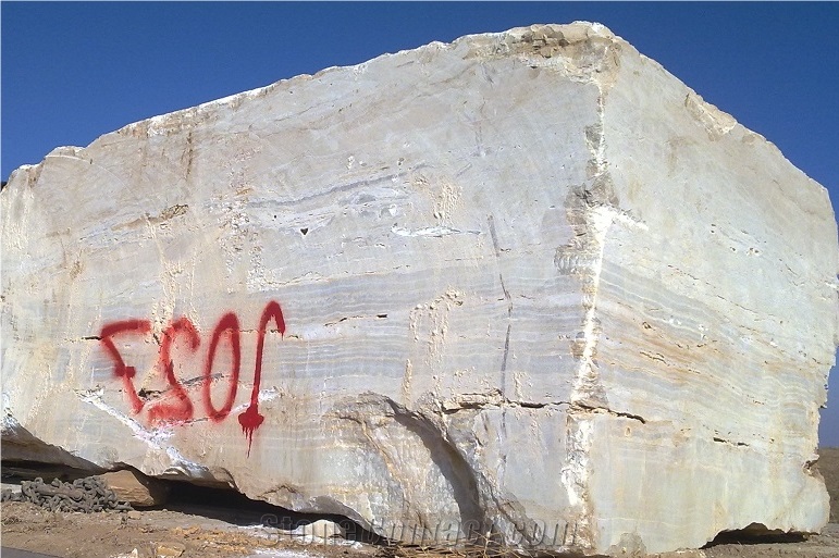 Multi White Onyx Block, Iran White Onyx
