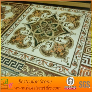 Ceramic Medallion Carpet Tiles, Golden Medallions
