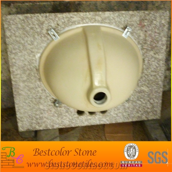 China G664 Vibrant Rose Granite Vanity with Sink Undermount