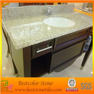 Travertine Vanity Top with Ceramic Sink for Hotel Bathroom Project