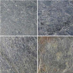Silver Shine Slate Stone Slabs & Tiles, India Grey Slate