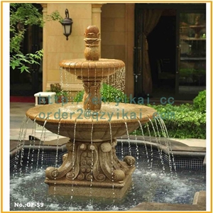 Stone Fountain Carved Granite Water Sculptured Fountains
