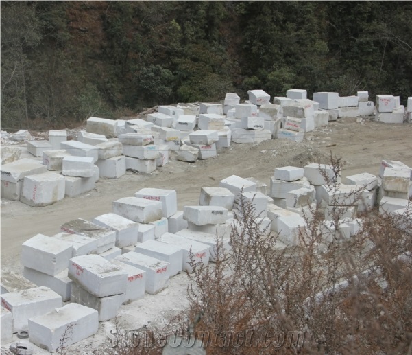 Grade a White Marble Blocks,Yunnan White Marble Block