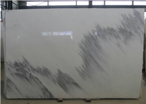 New Quarry Han White Marble Slabs, China White Marble Slabs with Grey Veins