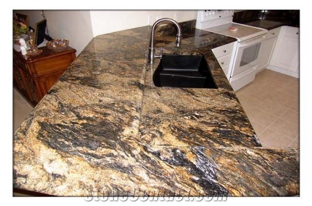 Magma Gold Granite Kitchen Countertops