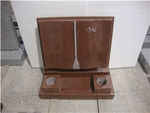 Balmoral Red Granite Tombstone&Monument, Book Shape European Tombstone