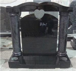 Shanxi Black+Bahama Blue Granite Monument&Tombstone