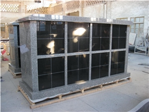 Niche Columbarium, G664 with Jet Outer Doors Black Granite Columbarium