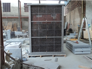 Niche Columbarium, G664 with Jet Outer Doors Black Granite Columbarium