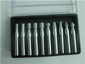 Diamond Brazed Burrs for Carving Stone 8, 10, 20, 50 Pcs a Set
