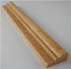 Mediterranean Walnut Travertine Ogee (Chair Rail) Molding