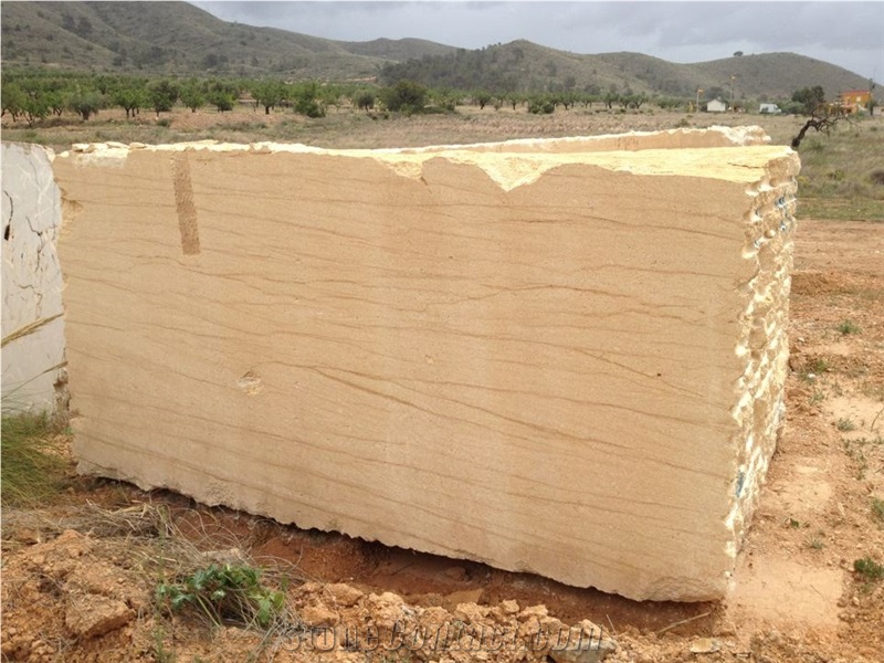 Amarillo Fossil, Lumaquela Amarilla Limestone Block, Spain Yellow