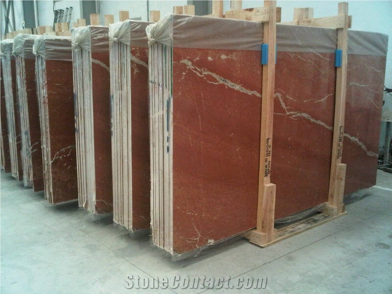 Rojo Alicante Marble Block, Spain Red Marble