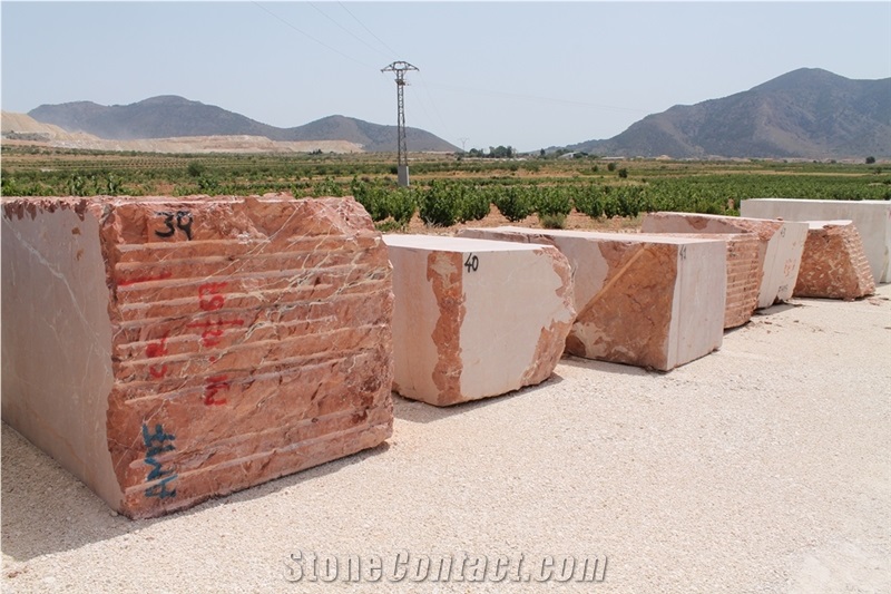 Rojo Alicante Marble Block, Spain Red Marble