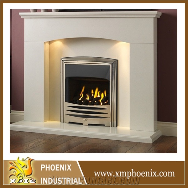 Stone Fireplace, Beige Marble Fireplaces