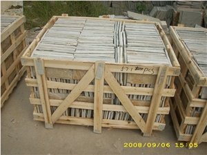 Beige Slate Mushroom Stone Wall Panel