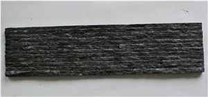 Black Quartzite Glued Culture Stone Wall Panel, Black Quartzite Ledgestone Wall Cladding Black Quartzite Glued Culture Stone Wall Panel, Black Quartzite Ledgestone Wall Cladding