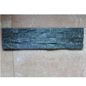 Natural Black Quartzite Cultured Stone Wall Panel