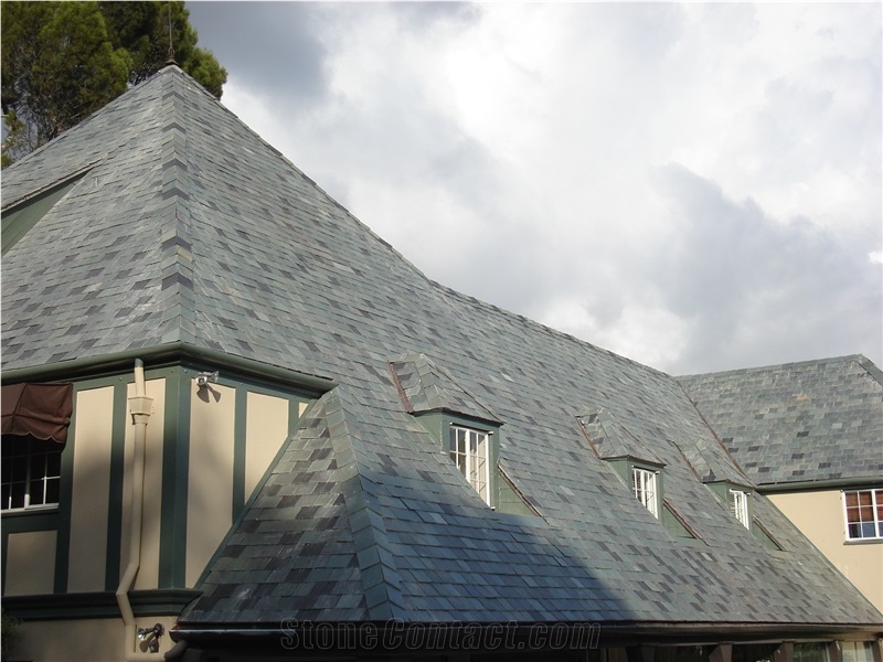Natural Grey Roofing Slate,Dark Grey Slate Roof Covering Tiles
