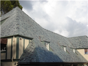 Natural Grey Roofing Slate,Dark Grey Slate Roof Covering Tiles