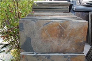 Natural Light Rusty Slate Floor Tile Covering, Flooring Slate Building Stone