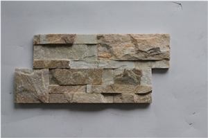 P014 Beige Slate Cultured Stone Wall Panel in S Shape Interlock P014 Beige Slate Cultured Stone Wall Panel in S Shape Interlock